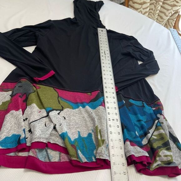 Inside Out Black Lagenlook Art To Wear Plus Size Jacket Size XXL - Picture 7 of 7